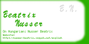 beatrix nusser business card